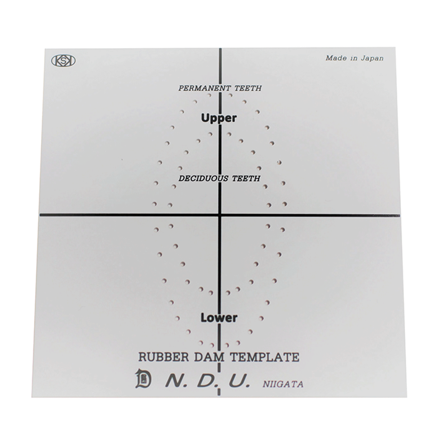 Rubber dam template NDU Niigata type